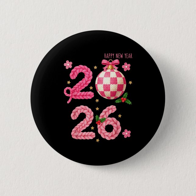 Happy New Year 2026 Family Matching Crochet Men Wo Button (Front)