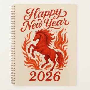 Happy New Year 2026 Fiery Horse Planner