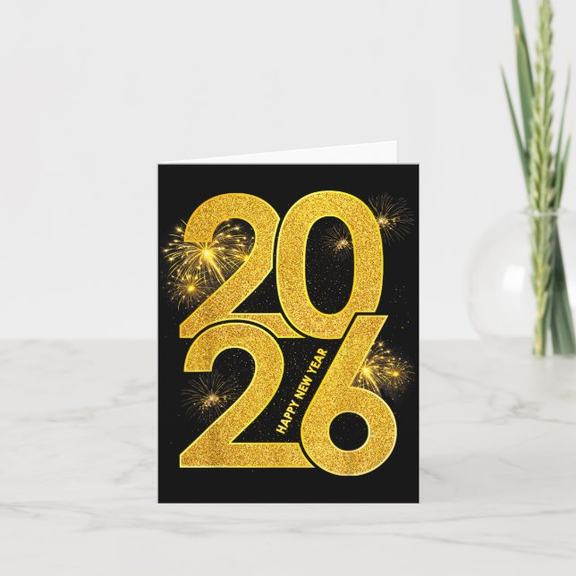 Happy New Year 2026 Firework Family Matching Men W Card (Front)