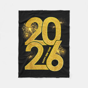 Happy New Year 2026 Firework Family Matching Men W Fleece Blanket