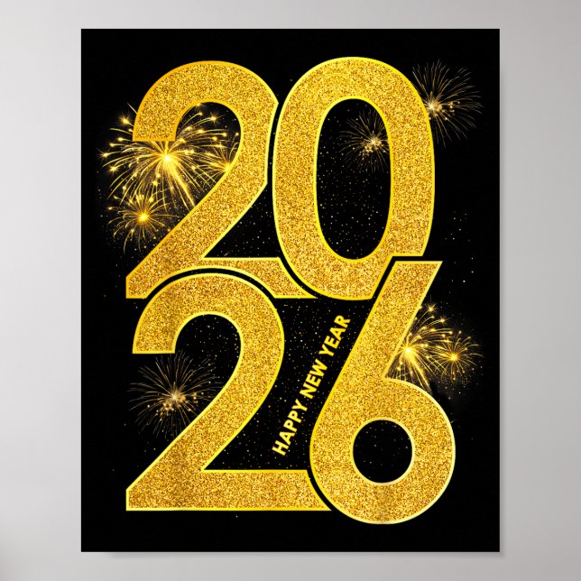 Happy New Year 2026 Firework Family Matching Men W Poster (Front)