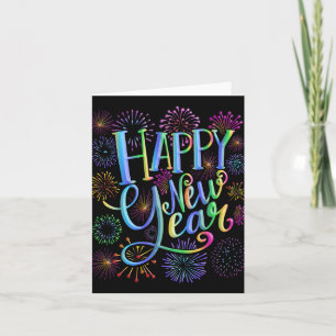 Happy New Year 2026 Fireworks Card