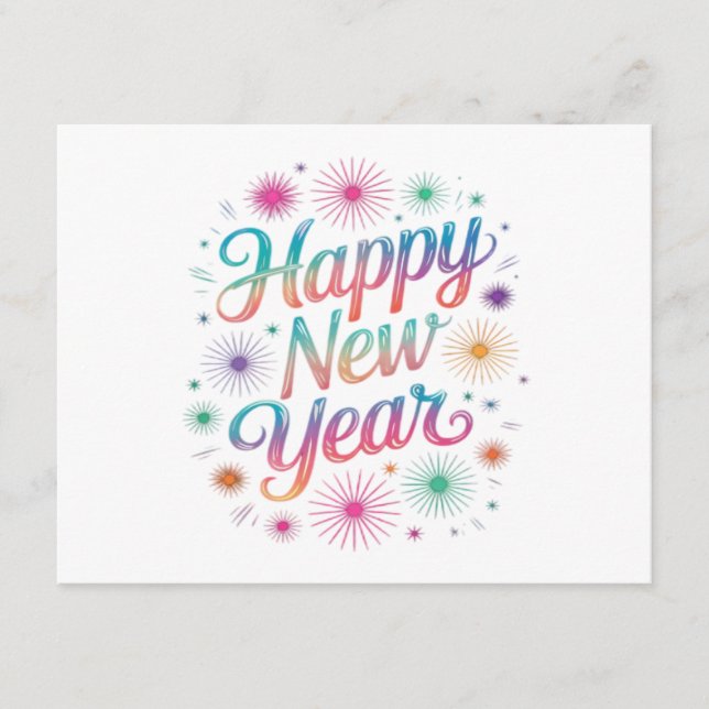 Happy New Year 2026 Fireworks Essential Enclosure Card (Front)