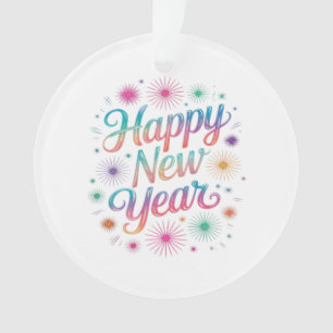 Happy New Year 2026 Fireworks Essential Ornament