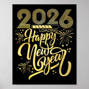 Happy New Year 2026 Fireworks Loading  Poster