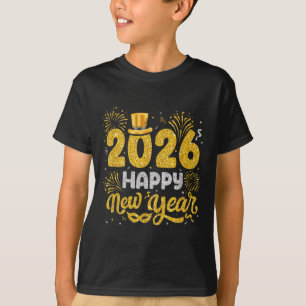 Happy New Year 2026 Fireworks New Years Eve Men Wo T-Shirt