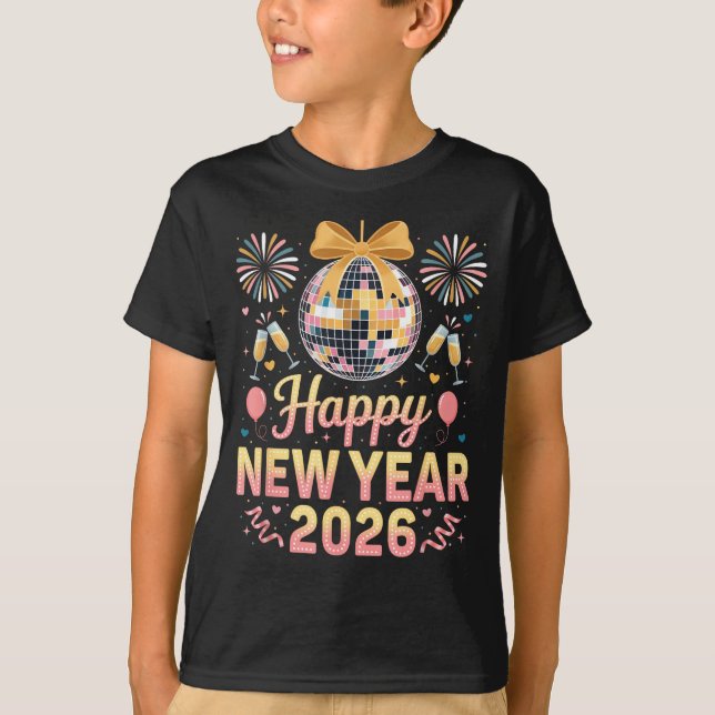 Happy New Year 2026 Fireworks New Year's Eve Party T-Shirt (Front)