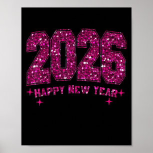Happy New Year 2026 Fireworks Party Eve Family Xma Poster