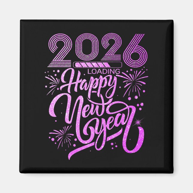 Happy New Year 2026 Fireworks Party Premium  Magnet (Front)