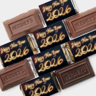 Happy New Year 2026 Fireworks Sparkling Hershey's Miniatures