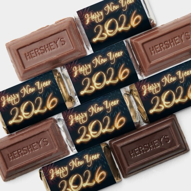 Happy New Year 2026 Fireworks Sparkling Hershey's Miniatures (Assorted)
