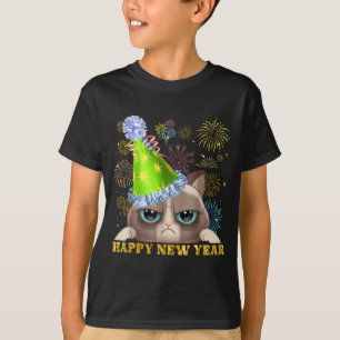 Happy New Year 2026 Funny Cat New Year's Eve Hat G T-Shirt
