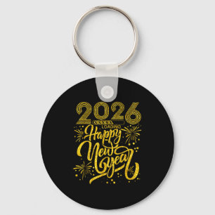 Happy New Year 2026 Funny New Years Eve Party Men Keychain