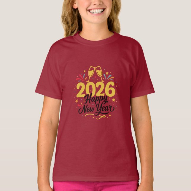 Happy New Year 2026 Girls’ T-Shirt (Front)