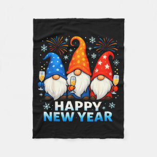 Happy New Year 2026 Gnomes Matching Family New Yea Fleece Blanket