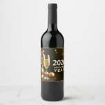 ✨ Happy New Year 2026 Gold Champagne Celebration ✨ Wine Label