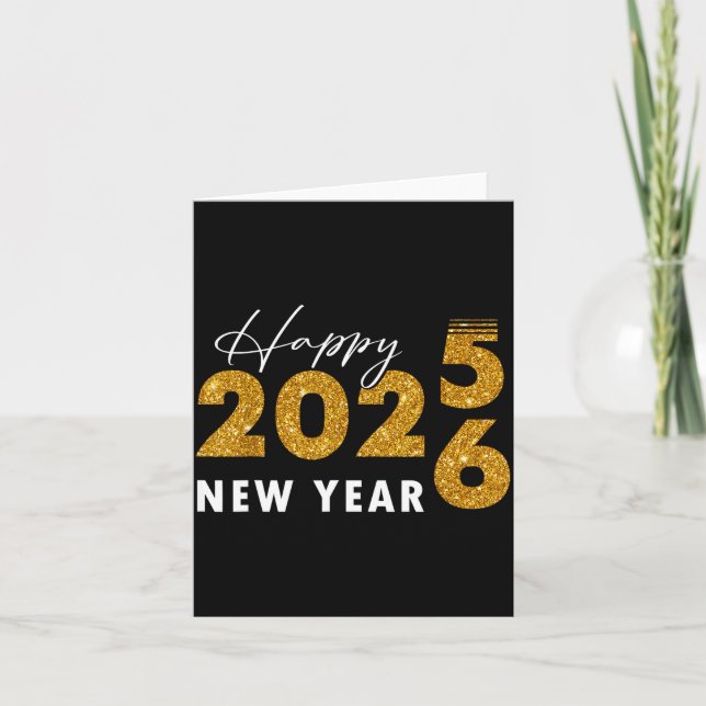 Happy New Year 2026 Goodbye 2025 Hello 2026  Card (Front)