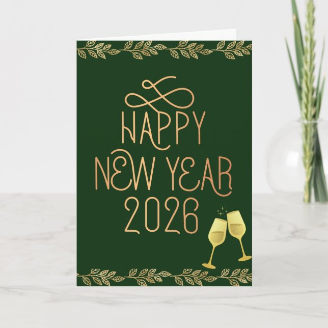 Happy New Year 2026 Greeting Card  (Front)