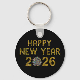 Happy New Year 2026 Keychain