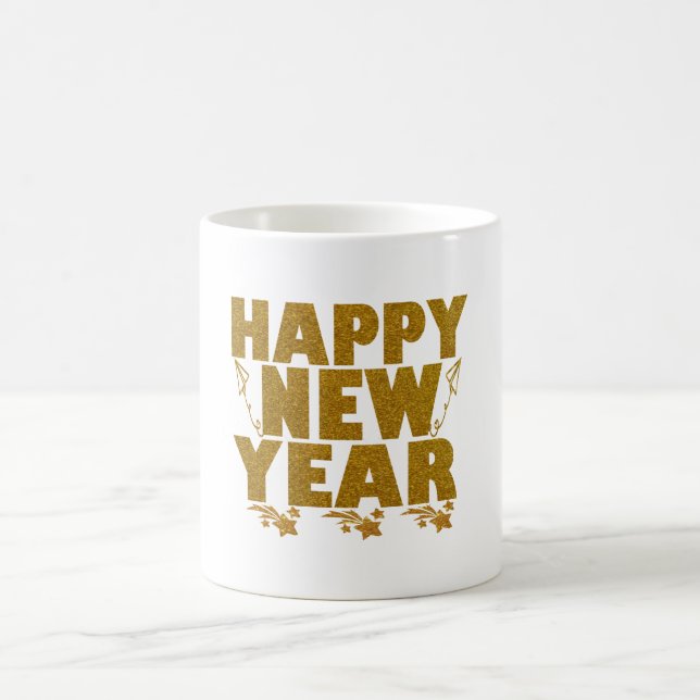 Happy New Year 2026 Matching Family NYE Party Coffee Mug (Center)