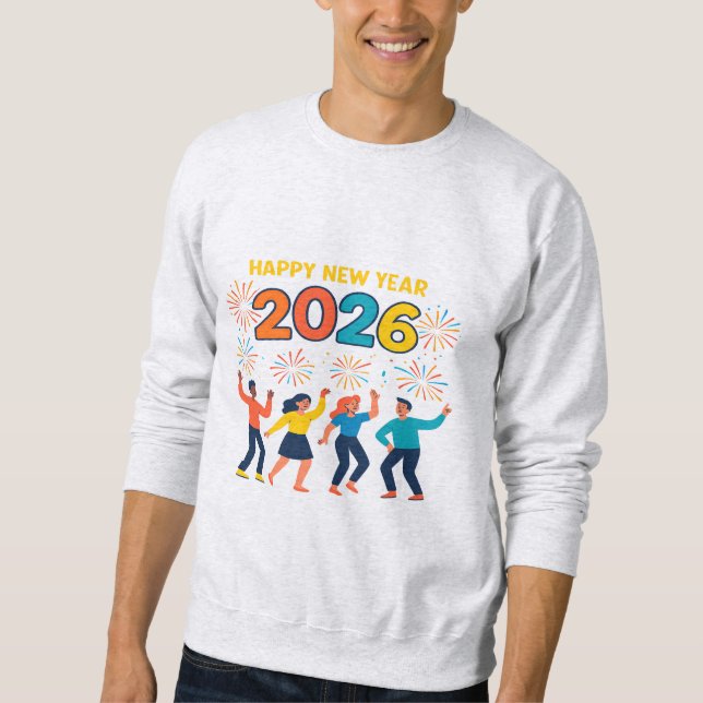 Happy New Year 2026 Men’s Holiday Gift Sweatshirt (Front)