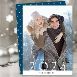 Happy New Year 2026 Modern Photo Holiday Card