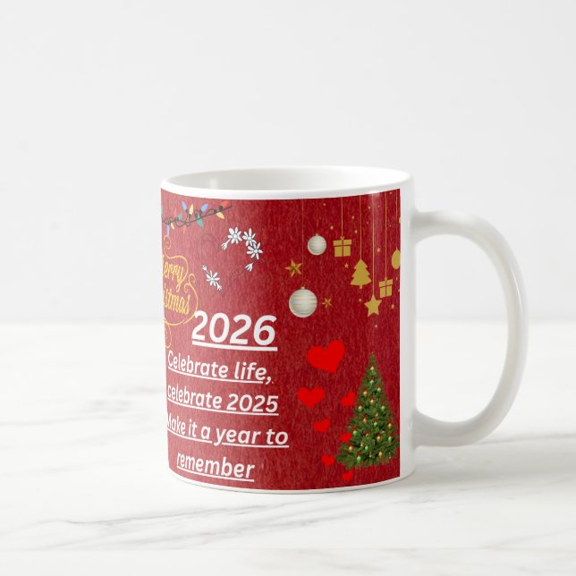 “Happy New Year 2026 Mug – Celebrate with Sparkle  (Right)