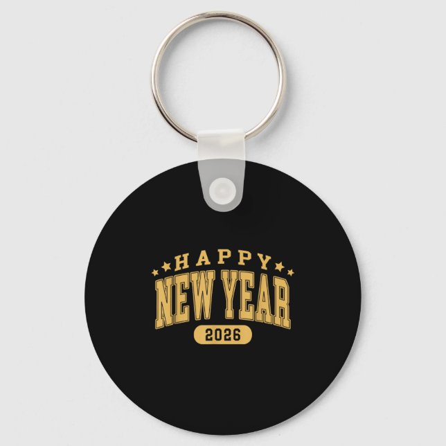 Happy New Year 2026 New Year Party Family Matching Keychain (Front)