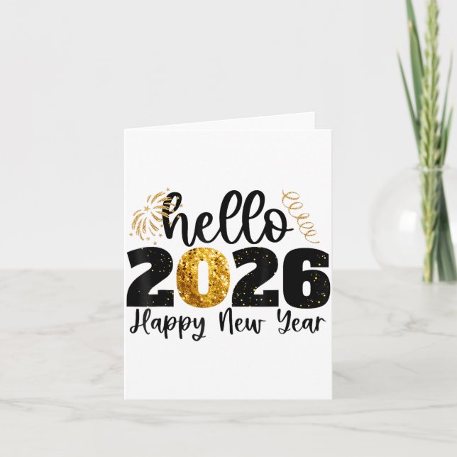 Happy New Year 2026 New Year Party Friends Family  Card (Front)