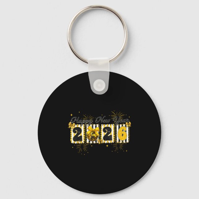 Happy New Year 2026 New Year Party Friends Family  Keychain (Front)