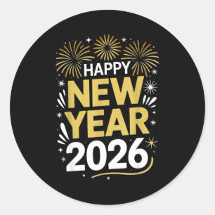 Happy New Year 2026 - New Year's Eve 2026 Classic Round Sticker