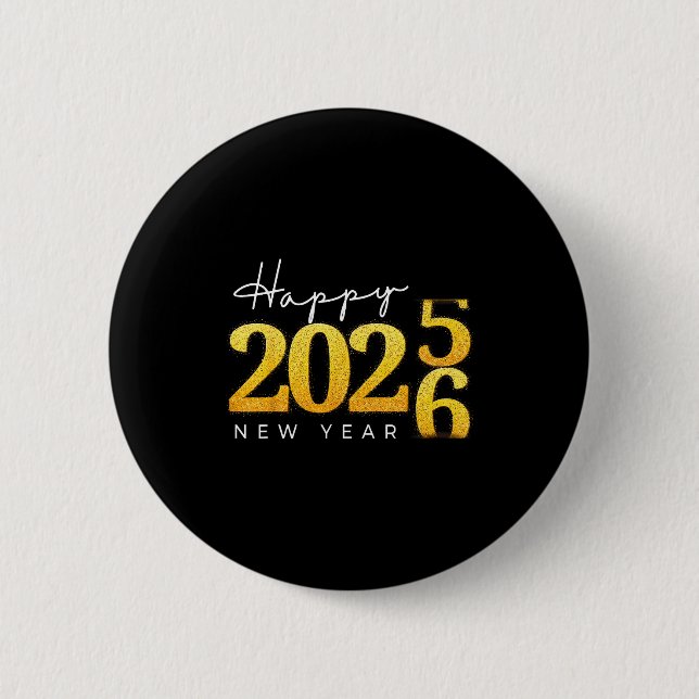 Happy New Year 2026 New Year's Eve Countdown Party Button (Front)