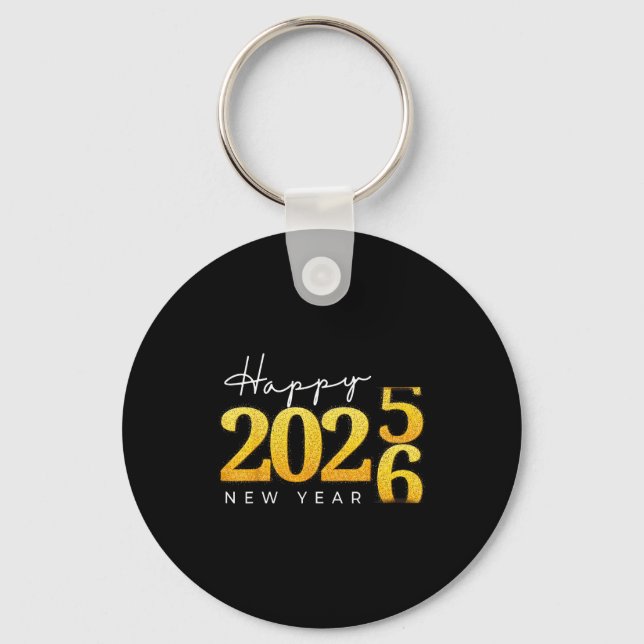 Happy New Year 2026 New Year's Eve Countdown Party Keychain (Front)