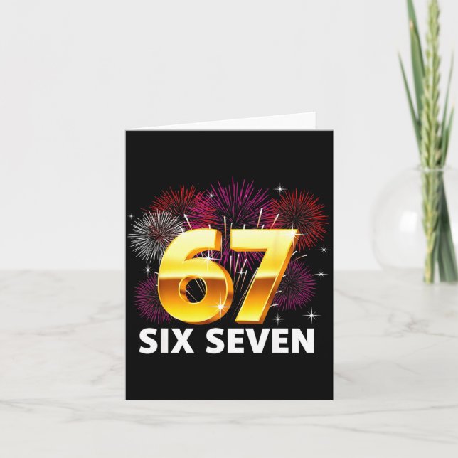 Happy New Year 2026 New Year's Eve Party 67 Six Se Card (Front)