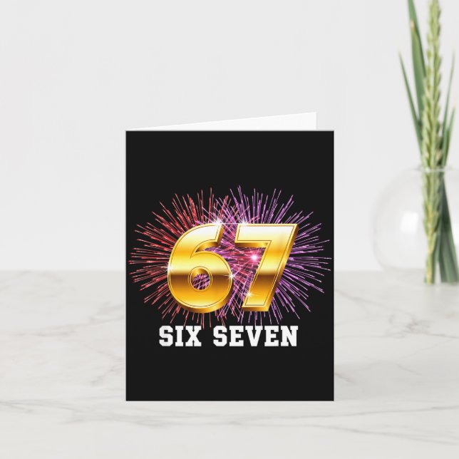 Happy New Year 2026 New Year's Eve Party 67 Six Se Card (Front)