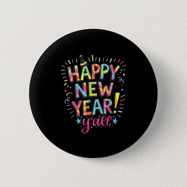 Happy New Year 2026 New Years Eve Party Countdown  Button (Front)