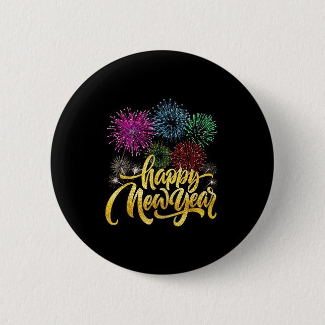 Happy New Year 2026 New Years Eve Party Countdown  Button (Front)