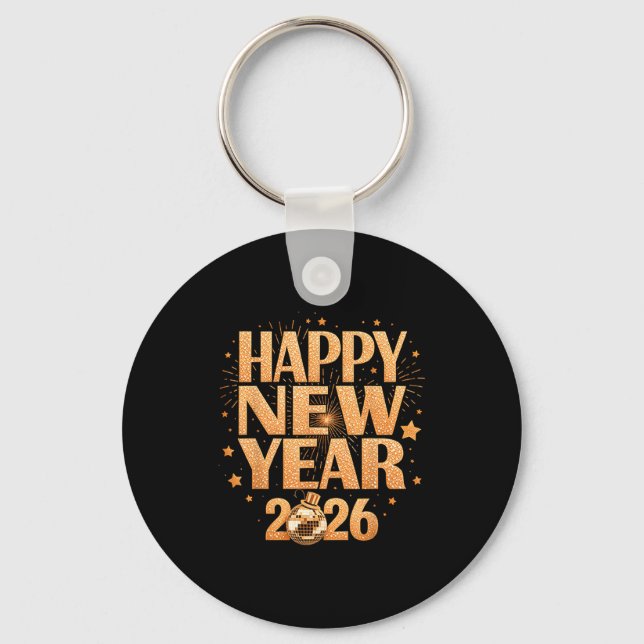 Happy New Year 2026 New Years Eve Party Countdown  Keychain (Front)