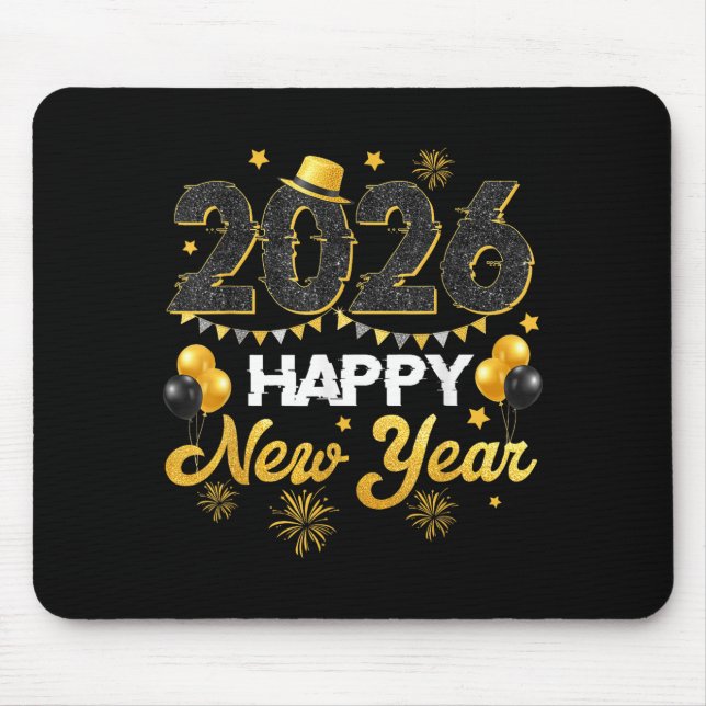 Happy New Year 2026 New Year's Eve Party Countdown Mouse Pad (Front)