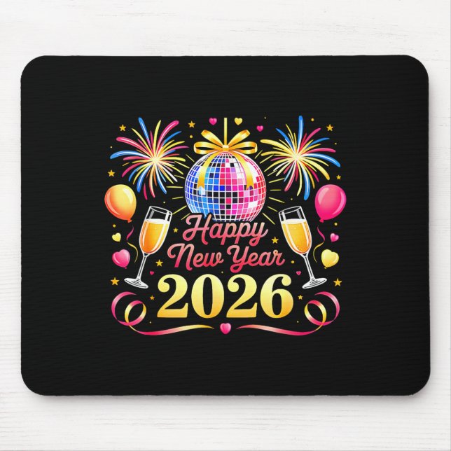 Happy New Year 2026 New Years Eve Party Countdown  Mouse Pad (Front)