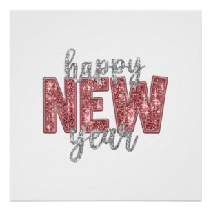 Happy New Year 2026 New Year's Eve Party Countdown Poster