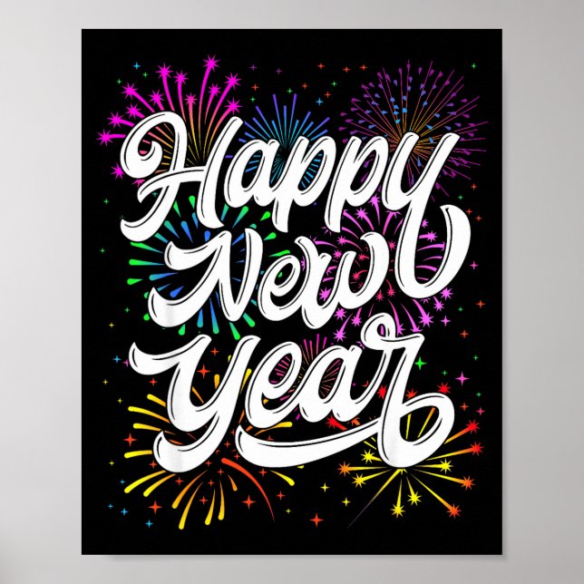 Happy New Year 2026 New Year's Eve Party Countdown Poster (Front)