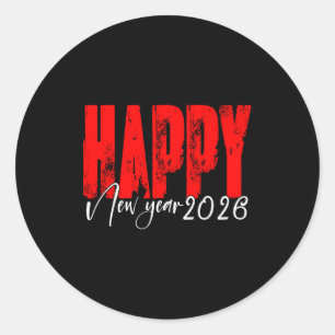 Happy New Year 2026 New Years Eve Party Fireworks  Classic Round Sticker