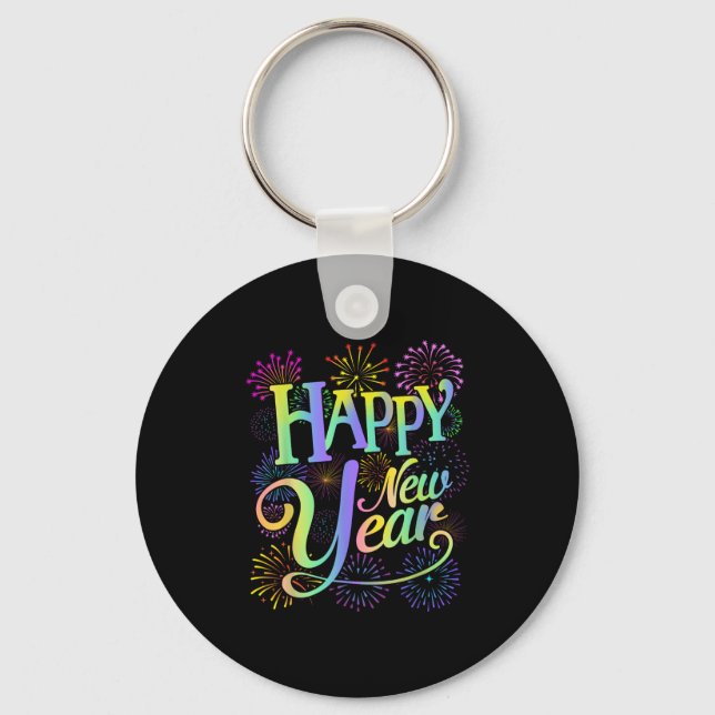 Happy New Year 2026 New Year's Eve Party Matching  Keychain (Front)