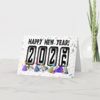 Happy New Year 2026 Odometer  Holiday Card