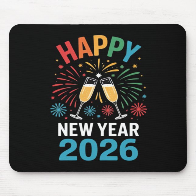 Happy New Year 2026 Party Funny New Years Eve 2026 Mouse Pad (Front)