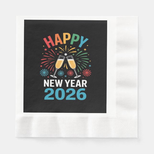Happy New Year 2026 Party Funny New Years Eve 2026 Napkins (Front)
