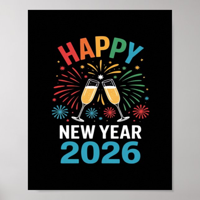 Happy New Year 2026 Party Funny New Years Eve 2026 Poster (Front)