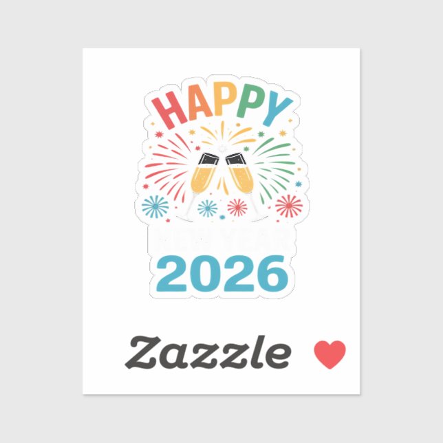 Happy New Year 2026 Party Funny New Years Eve 2026 Sticker (Sheet)