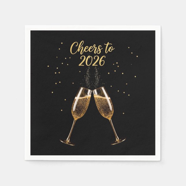Happy New Year 2026 Party Napkins (Front)